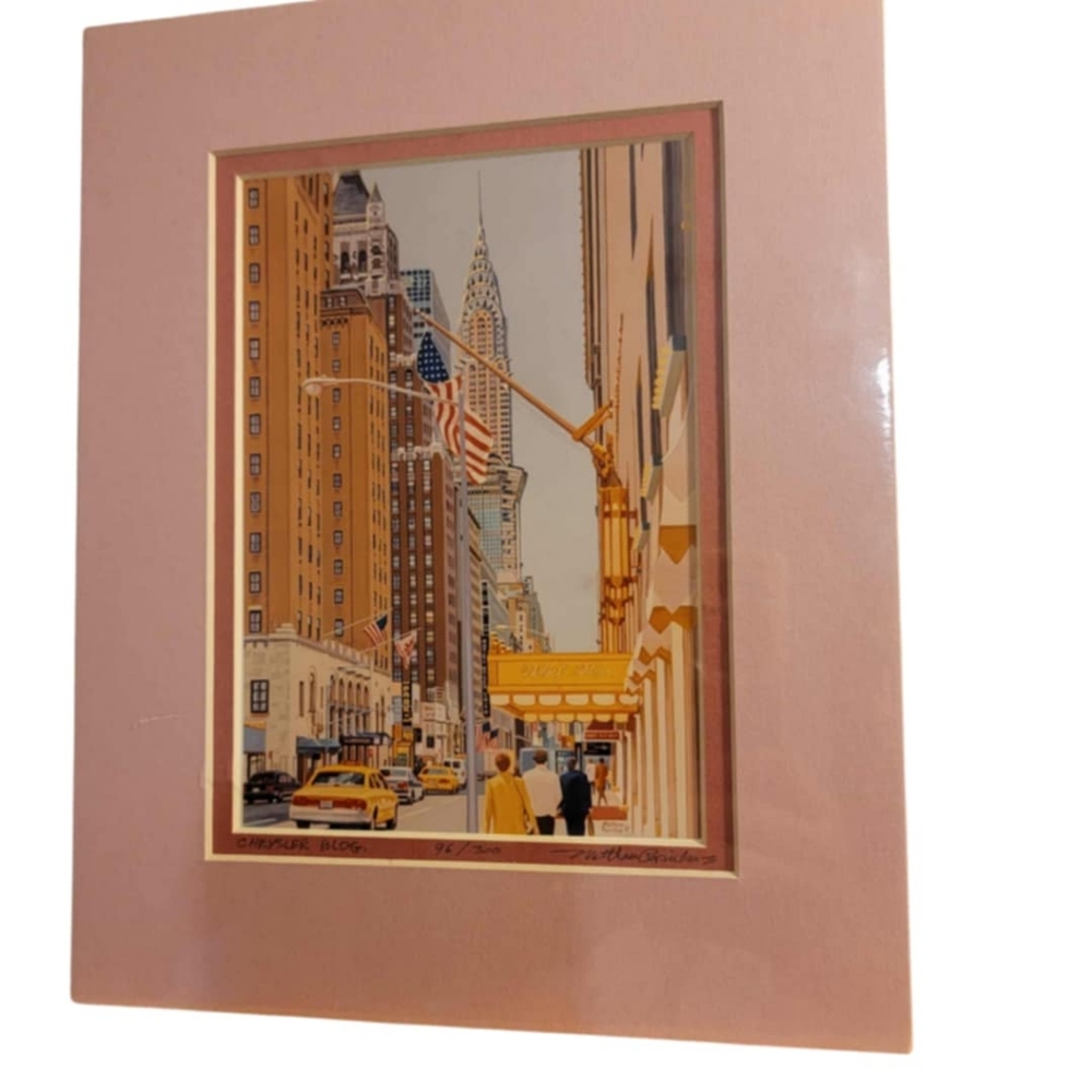 RARE Matthew Popielarz Chrysler Building 93/300 Signed Sealed Print 10"×8"